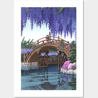 Wisteria at Kameido by Kawase Hasui Posters and Art